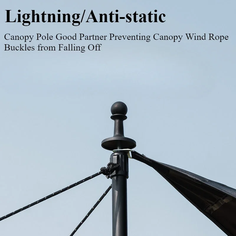 4pcs Camping Canopy Tent Pole Support Pole Lightning Cap Lightning Cap Thimble Camping Tent Accessories