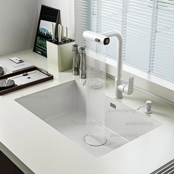 ช่องเสียบเดี่ยวสไตล์ญี่ปุ่นสีขาวนมกันลื่นและป้องกันรอยขีดข่วนทำจากสเตนเลส304ทนต่อการสึกหรอไฮเอนด์ใหม่ล่าสุด2024 1