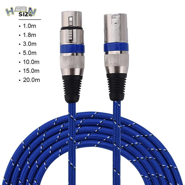 Weaving 3 Pin Xlr Microphone Cable Male To Female Microphone Audio