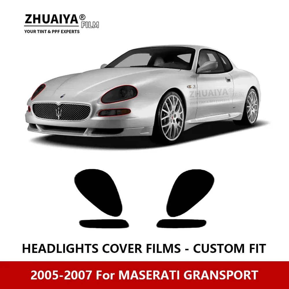 

For MASERATI GRANSPORT 2005-2007 Car Exterior Headlight Anti-scratch PPF precut Protective film Repair film stickers Accessories