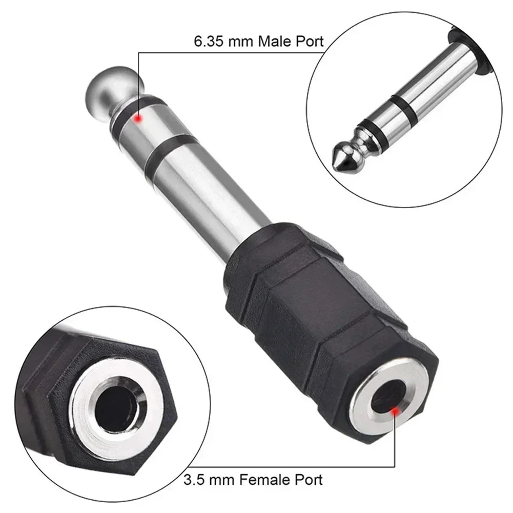 3.5mm Female To 6.35mm Male Stereo Headphone Audio Adaptor Microphone Connector For Pro Audio Applications audio adapter audio adapter set