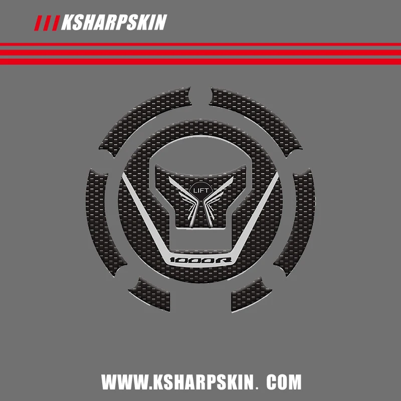 Motorcycle sticker protection pad scratch resistant 3D carbon fiber tank gas cap pad filling