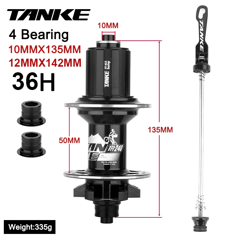 TANKE-MTB Hub,36 Holes 6 claw 108 Clicks NBK,Sealed Bearing