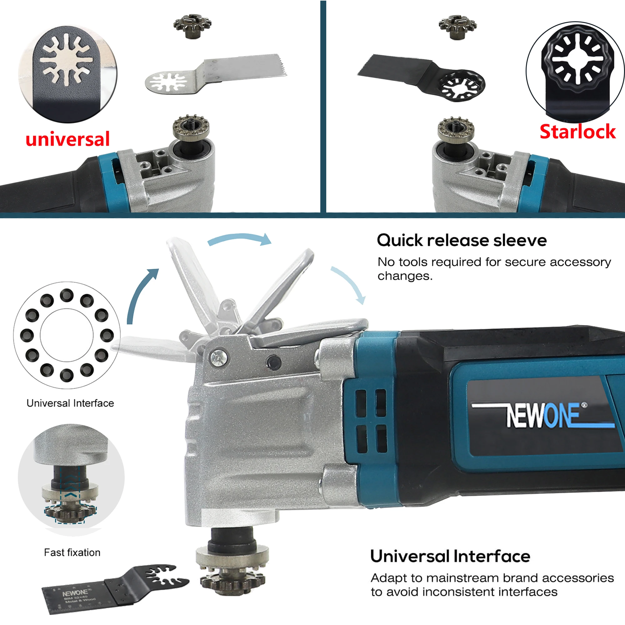 500W Quick Release/Change Oscillating Tool Multifunctional Electric Trimmer Repair Saw DIY Home Improvement Tool Renovator 5