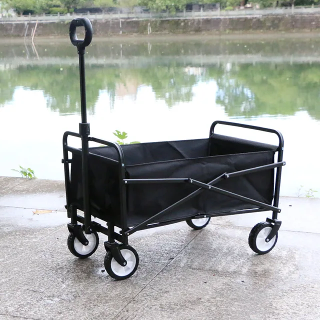 Kültéri Kocsi Többfunkciós Piknik Kemping Hordozható Hajtogató Húzó Rúd Pótkocsi Bevásárló Horgász Stand - Image 4