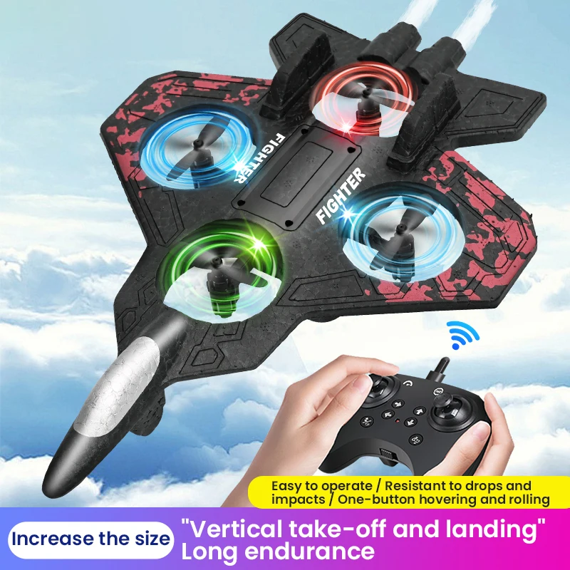 2.4G Rc ارتفاع الطائرة عقد رغوة الطائرات التحكم عن بعد حيلة كوادكوبتر الأطفال هدية 360 درجة المتداول زر واحد خلع الأرض