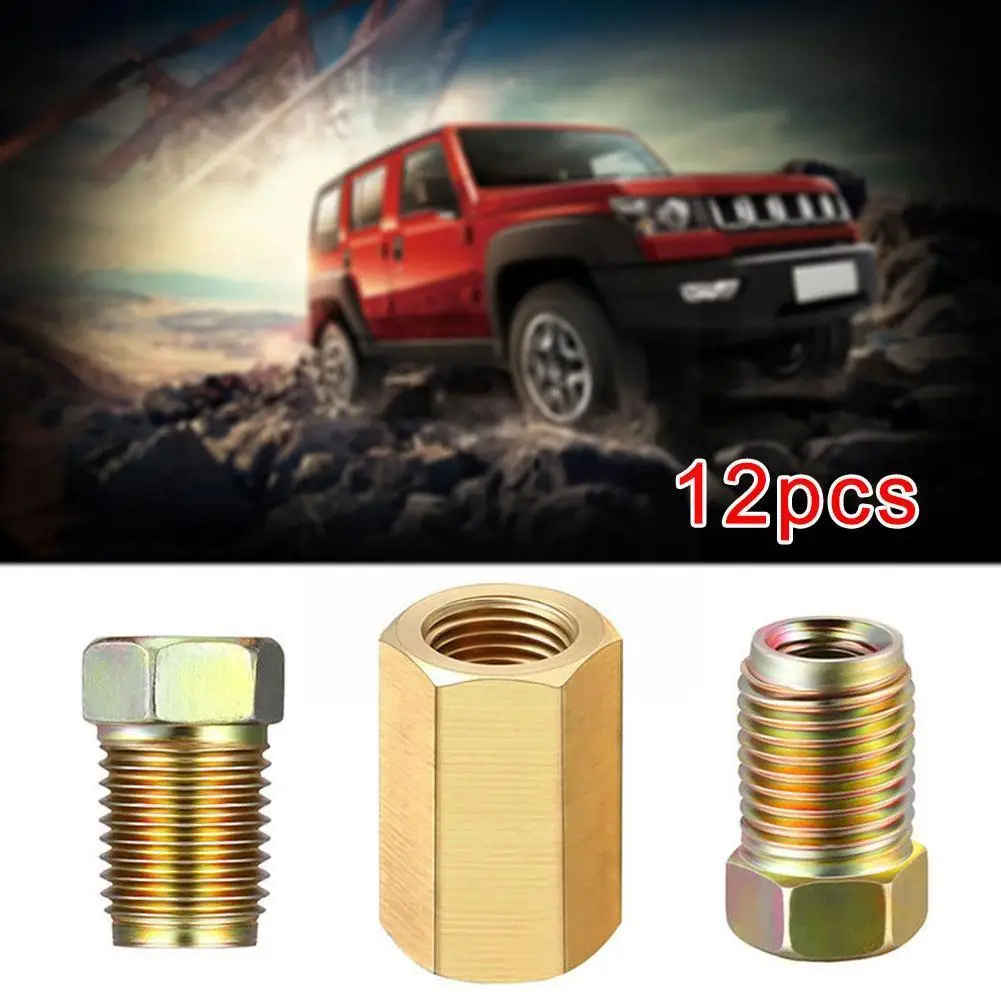 Brake Fittings Brass Inverted Pipeline Accessories Union Unions 4 Flare Car 8 Nuts Fitting Tool Connector Compression Adapt Q3H9
