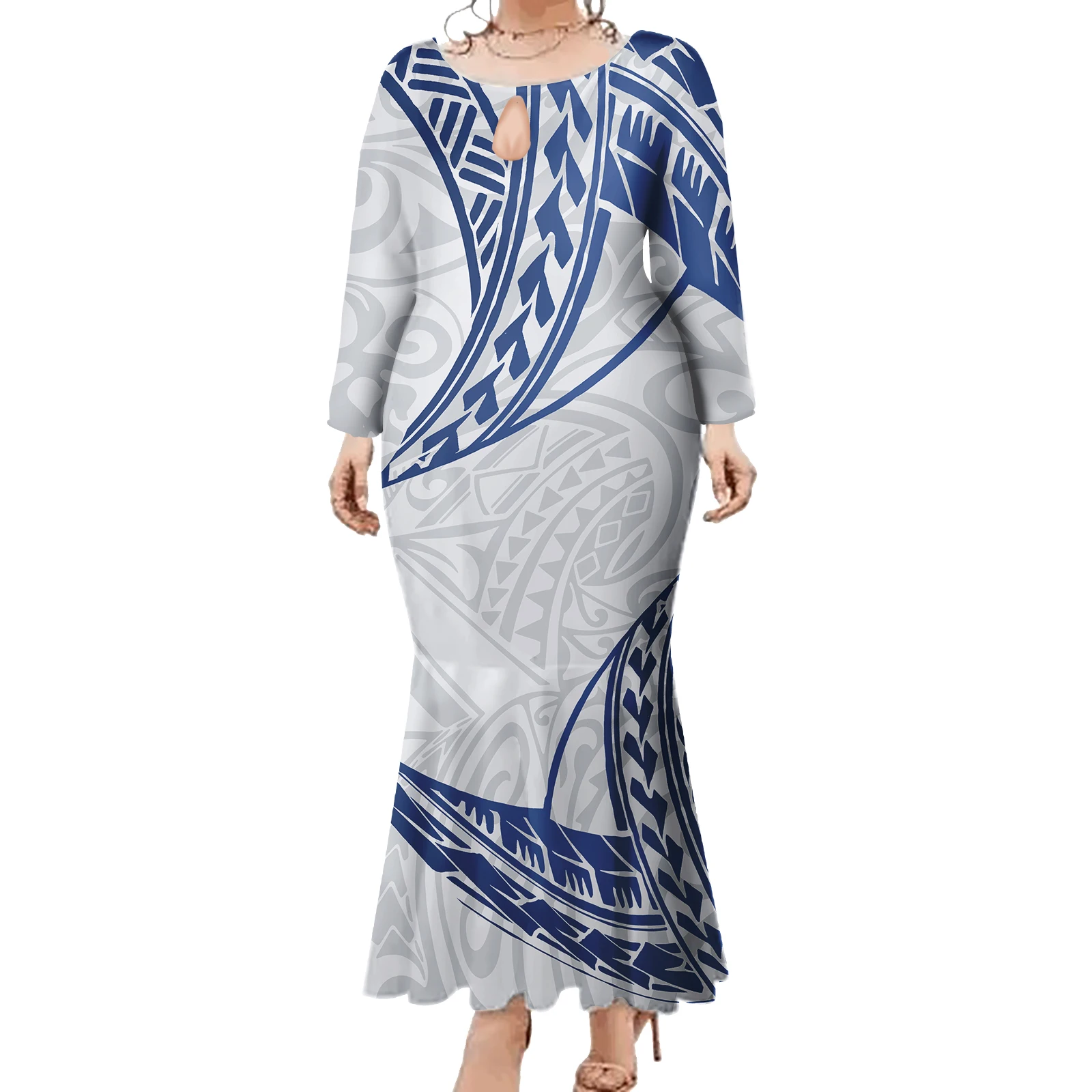 Samoan Puletasi Dress Tradition Polynesian Print Custom Pattern