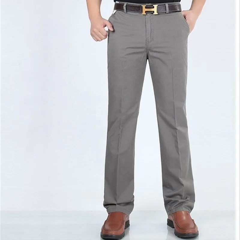 2023 Men's Casual Summer Loose Solid Color Business Thin Trousers Male Brand Clothing Fashion Slim New in Pants