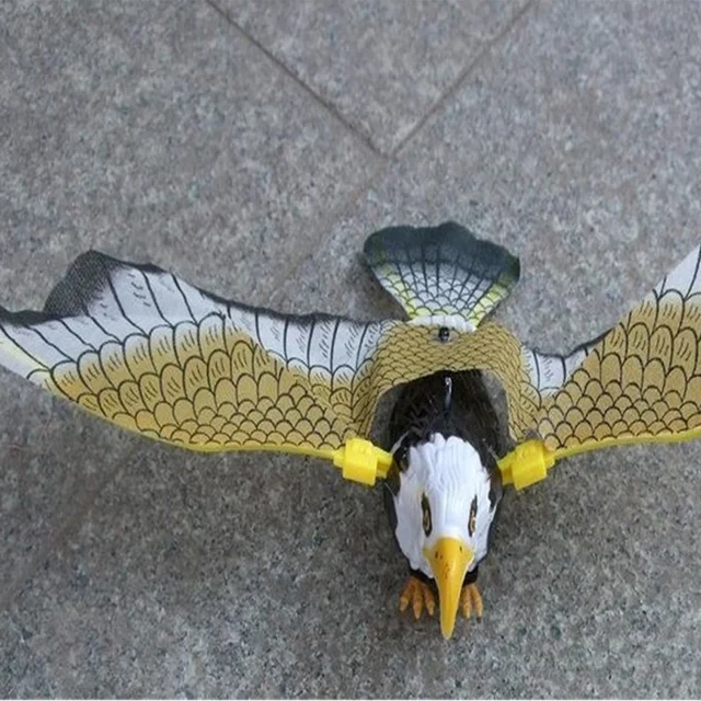 Big Electric Eagle Flying Bird LED Light Eye Glowing Sound Bird Hawk Toys Kids Educational Toys play  interactive toys 6