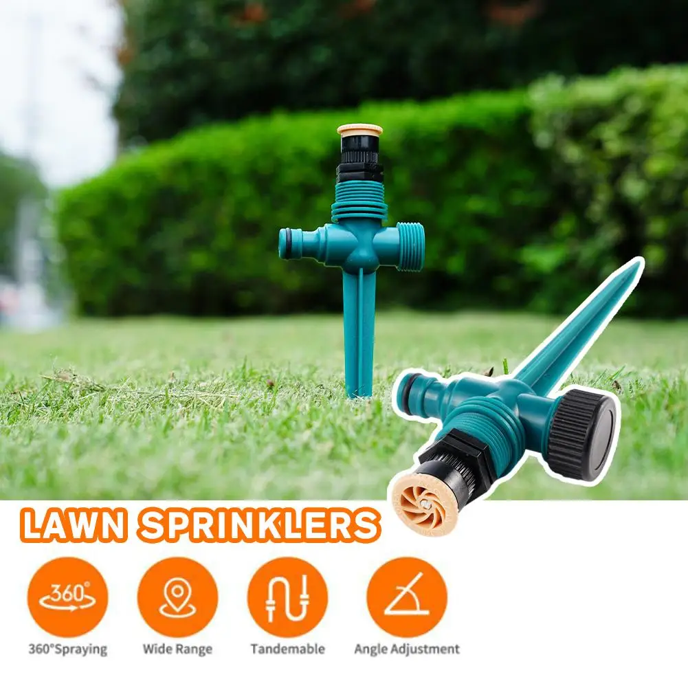 Garden Sprinkler 360&deg; Rotation Irrigation Watering System Automatic Agriculture Lawn Farm Greenhouse Plant Nozzle Tool