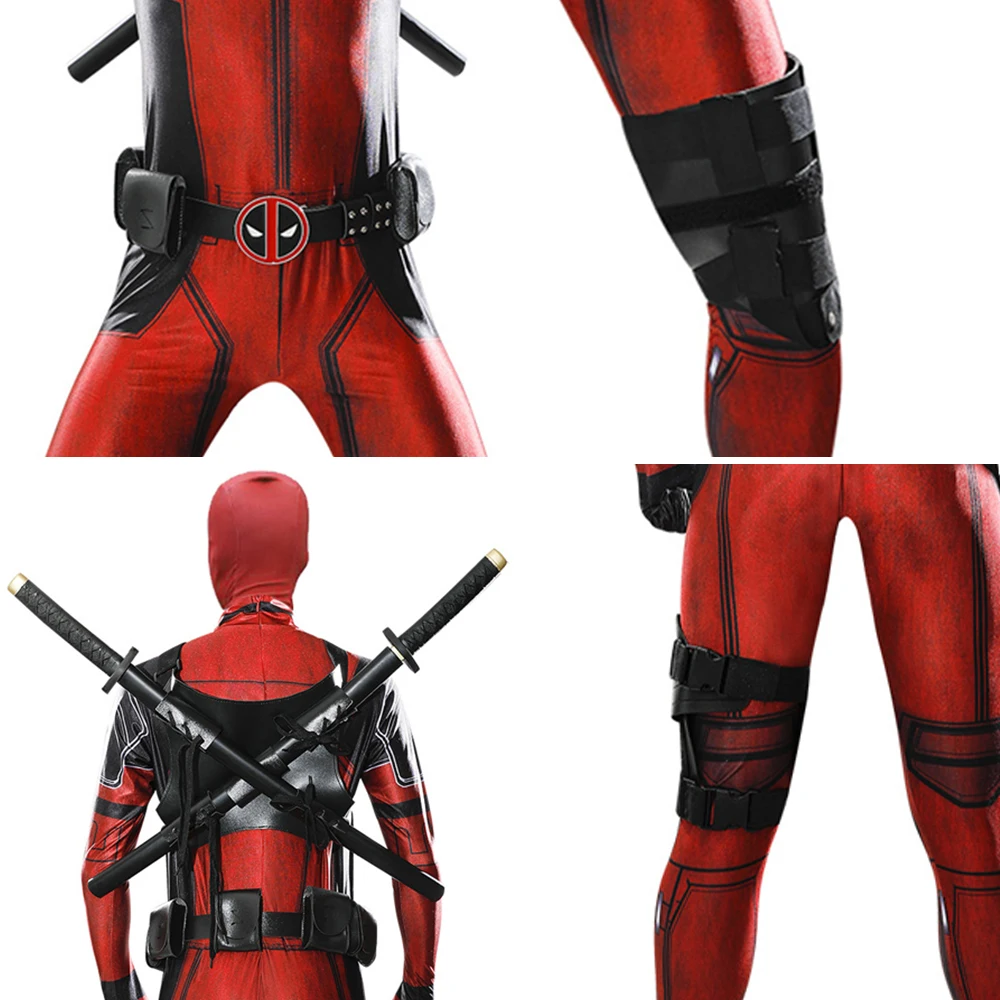 Cosplay Costume MARVEL Anti-hero Deadpool Costumes Boys Adults Cosplay Bodysuits Armed Accessories Wade Wilson Ryan Reynolds