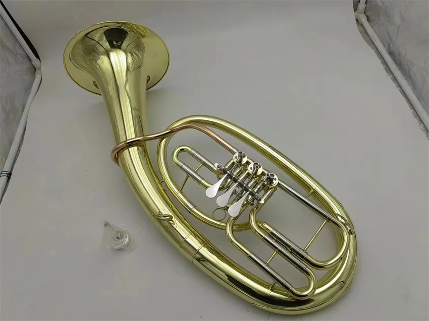 Professional Tenor Horn B-Flat Three Flat Keys Euphonium Beautiful Gold high-quality tone jazz instrument trumpet