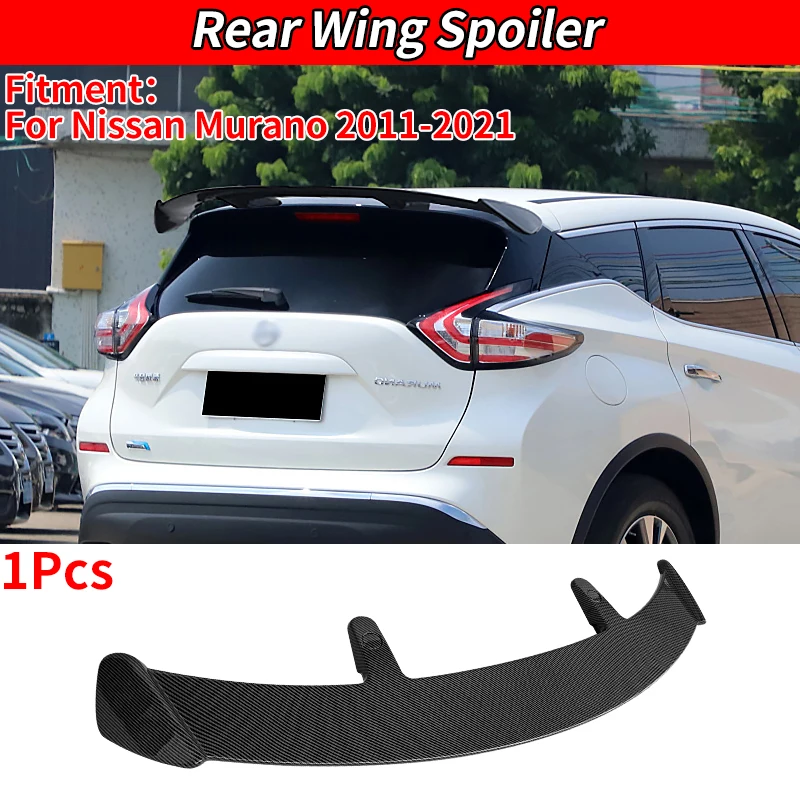 

For Murano 2011-2021 Carbon Fiber Glossy Black Rear Trunk Lid Car Spoiler Wings Tuning Exterior Decoration Accessories