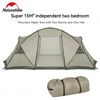 Naturehike Camping Tunnel Tent 15㎡ 2-4 People Family Equipment Lightweight Waterproof Double Layer 2 Room 1 Hall Outdoor Tent 1