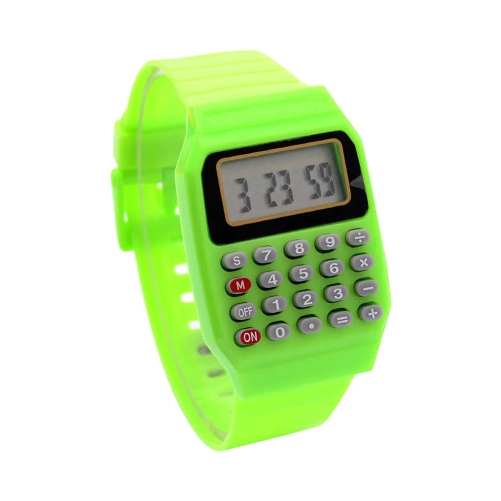 Description Picture 6 of itemChildren Electronic Calculator Silicone Date Multi-Purpose Keypad Wrist Watch Au13 19 Droship