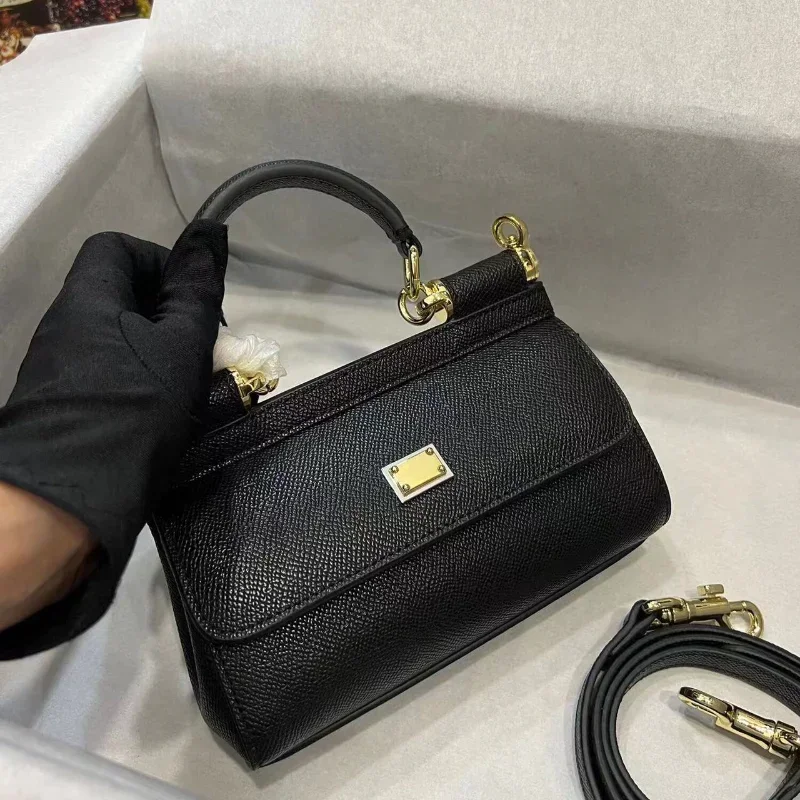 Bolso De Mano De Cuero Genuino Para Mujer, Organizador