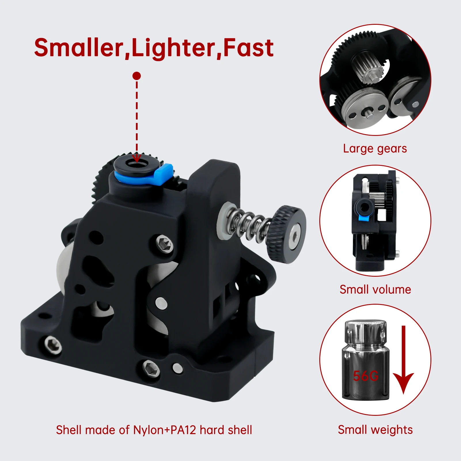 Hgx-lite-extrusora Gear Kit para Impressora 3d Acessórios Aço Temperado Compatível com Ender3 Ender-3 de Alta Qualidade - Imagem 5