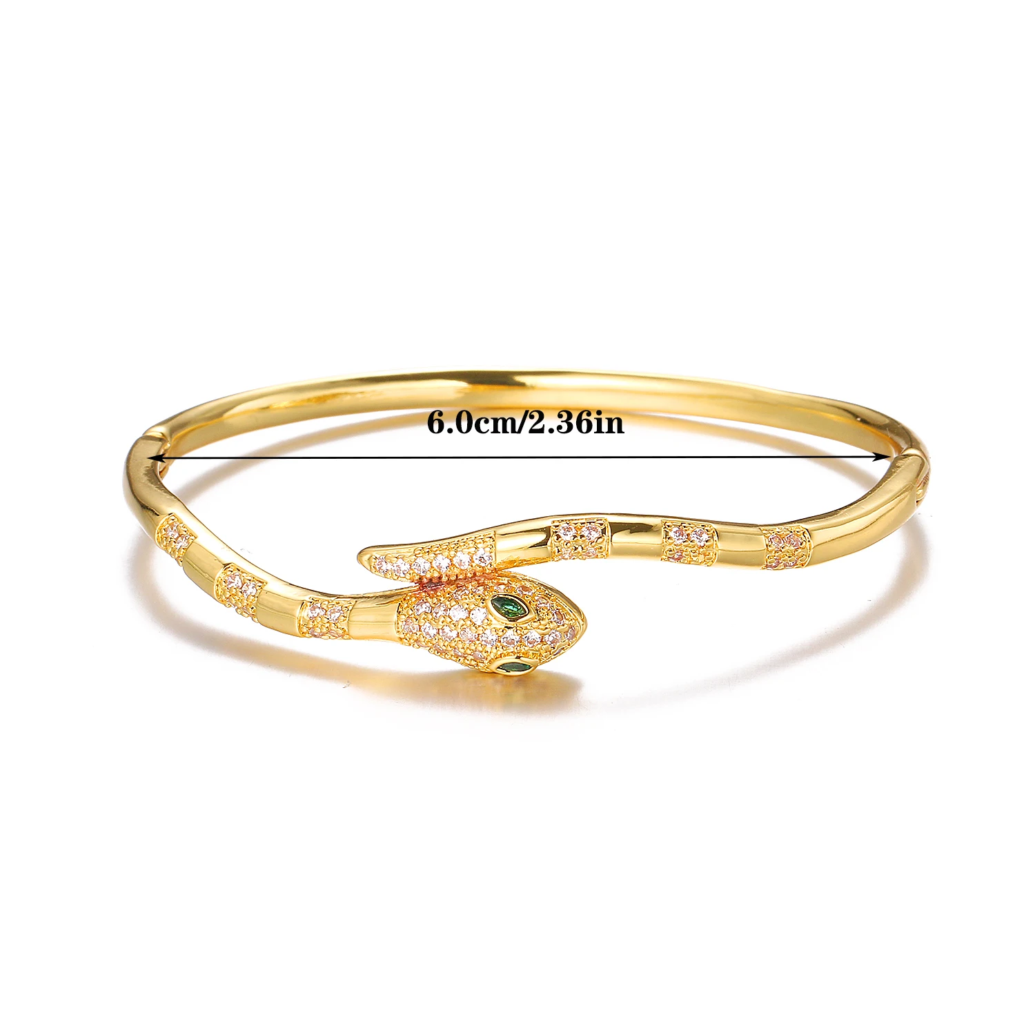 Vintage Classic Zircon Snake Bracelet for Women Daily Versatile Jewelry Accessories 3