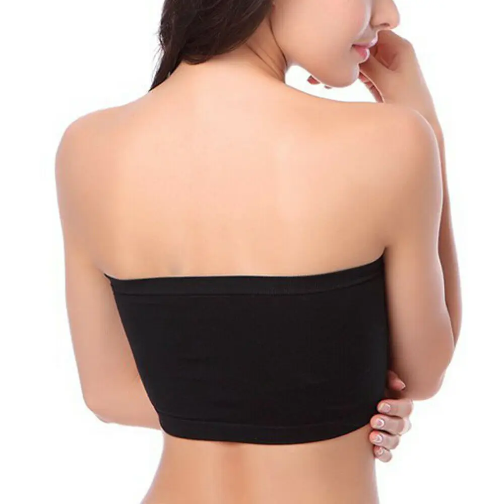 DOIAESKVE Plus Size Women's Tube Top Strapless Bra Wireless Women's Bra Big Size 5XL 6XL 2