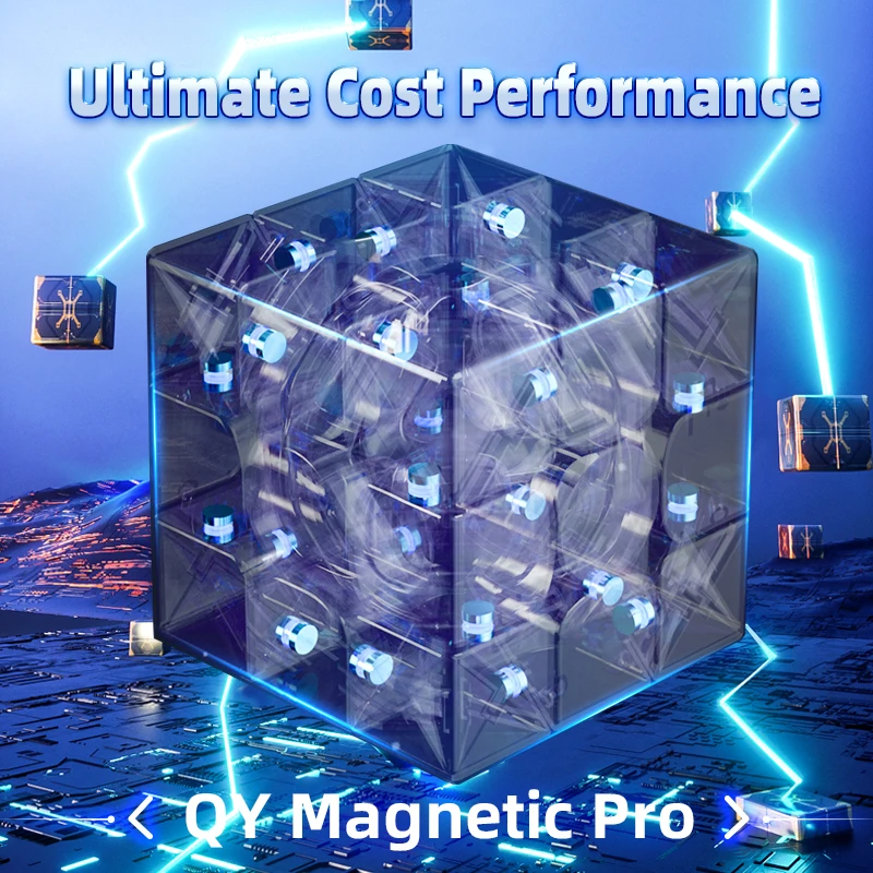 QiYi Speedcube M Pro Magnetic Magic Cube 3x3x3 Professional 3x3 QY 3M Speed Puzzle 3×3 Children Fidget Toy Gift Game Cubo Magico 2