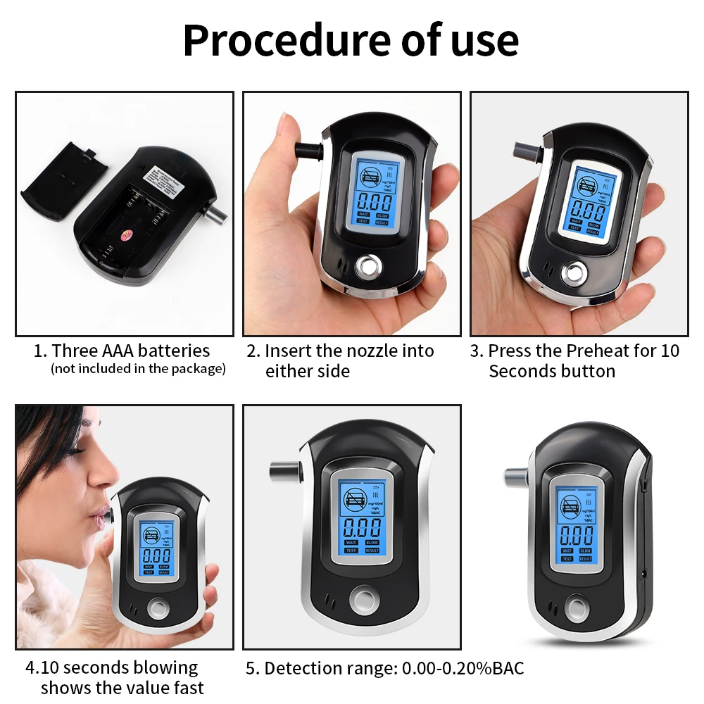 Digital Alcohol Tester Breathalyzer