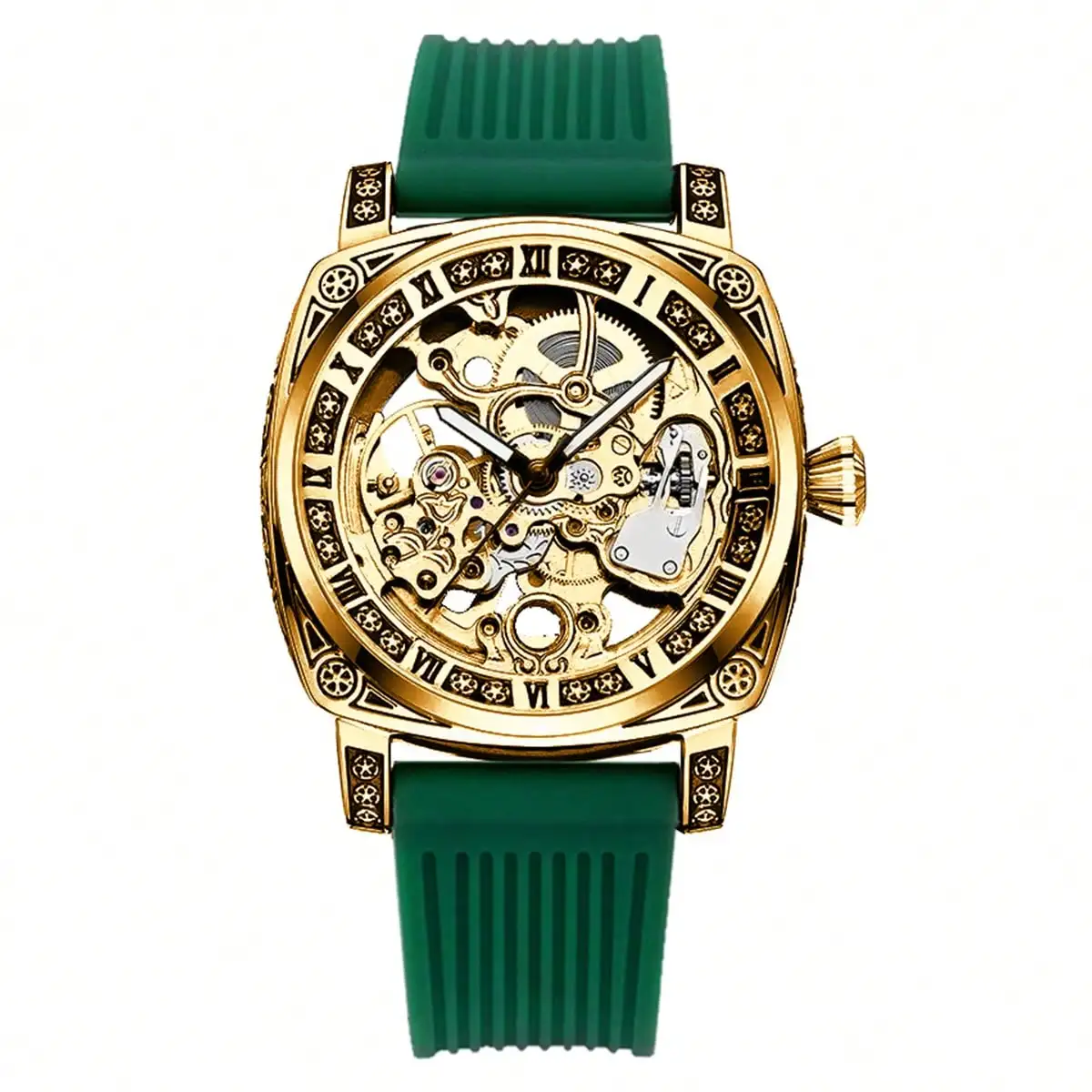 New Men Mechanical Watch Hollow out Fashion Retro luminous Business Leisure Fully Automatic Mechanical Man wrist watch