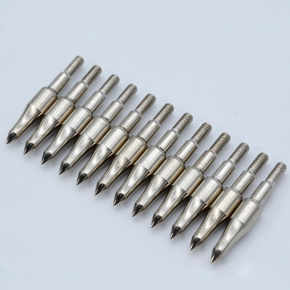 

12/24pcs Broadhead 125 Grains ID6.2mm Screw-in Black Arrow Point Archery Arrow Head