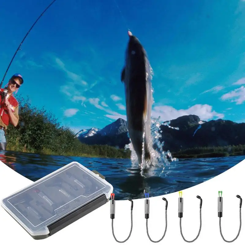 Fishing Alarms For Fishing Rods No Light 4X Compact Stringer Lightweight Pond Creatures Catching Tensioner With Two