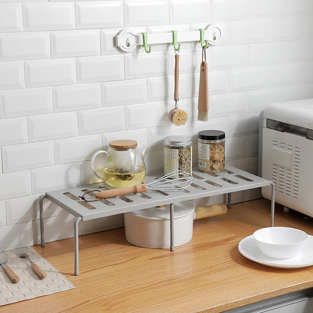 ABS Kitchen Storage Shelf Organizer Extendable Rack