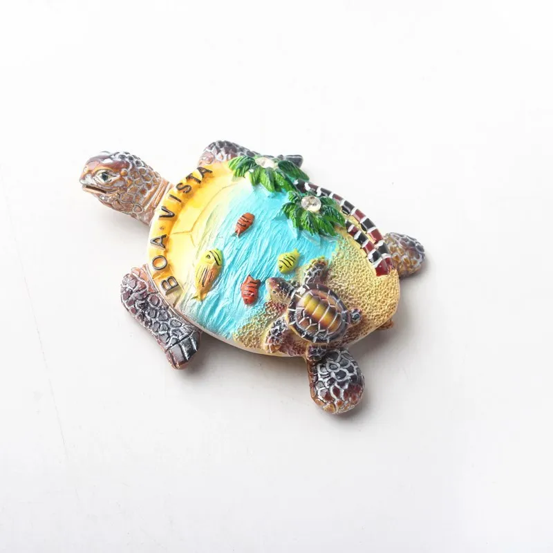 Cape Verde Travelling Souvenirs Fridge Magnets Cute Turtle Manetic Stickers for Message Board Kawaii Gifts Crative Home Decor