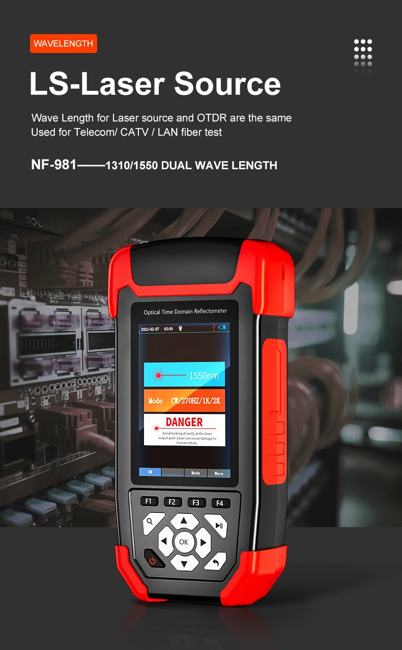 NOYAFA NF-981 OTDR Fiber Optic Fault Detector Optical Power Meter For OPM VFL OL