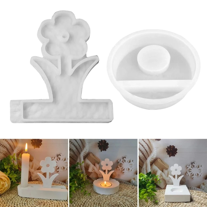 

Flower Holder Molds with Base for Making Holder Tealight Holder