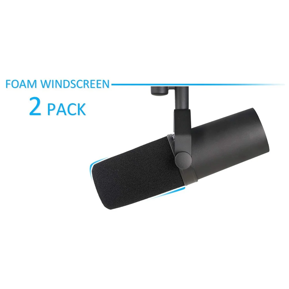 2Pcs Windscreen for Shure SM7B Microphone Pop Filter Cover Noise Reduction Sponge Foam Replacement for SM7B Mic NND