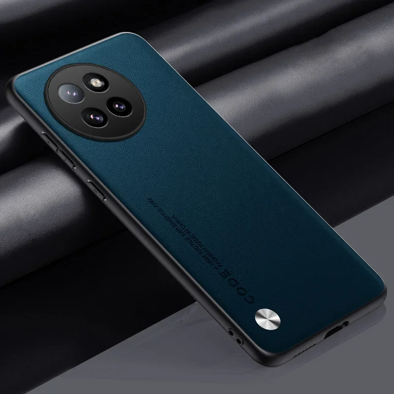 Luxury Leather Shockproof Phone Case - Plain Skin Soft Back Cover