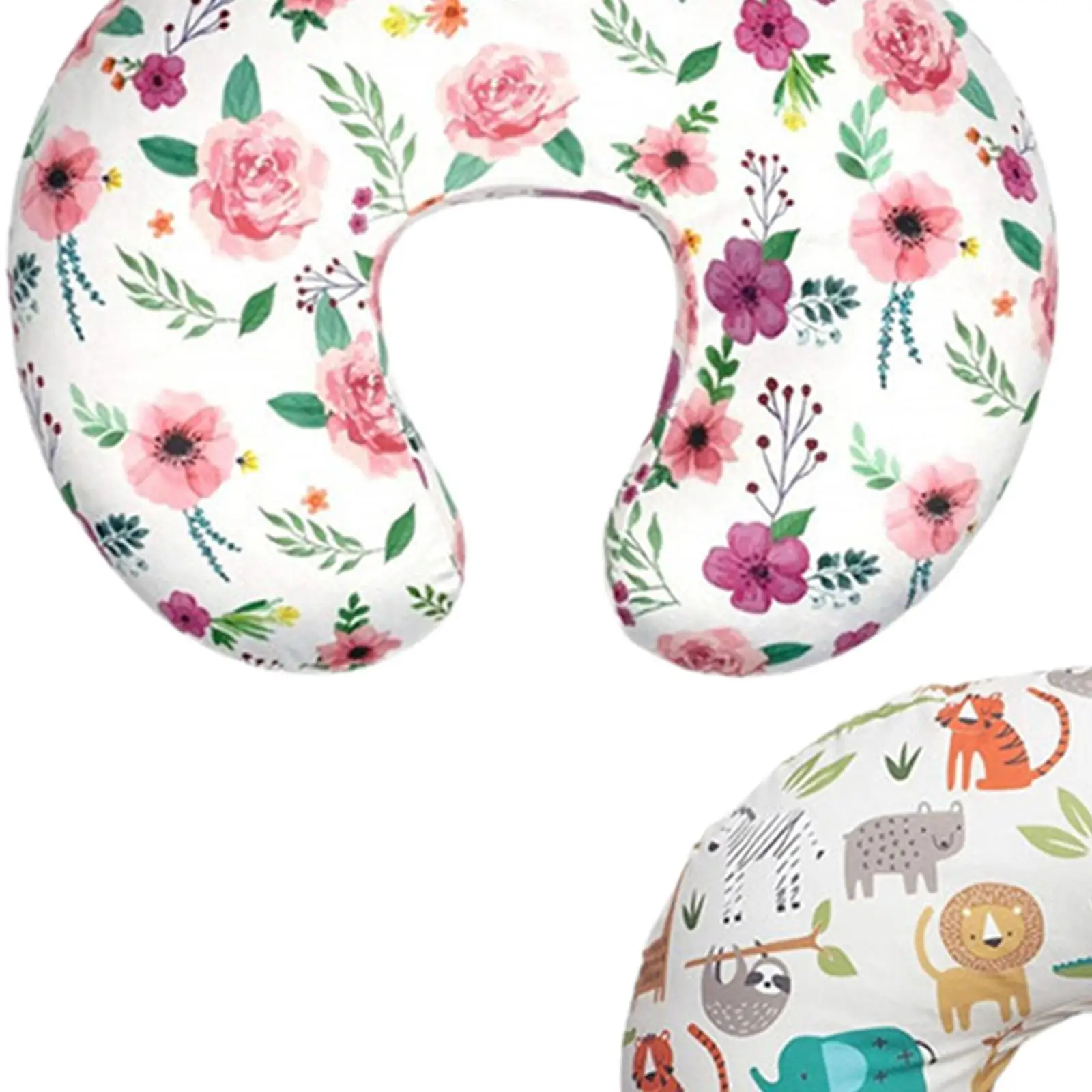 2x Baby Feeding Pillow Cover Comfortable Washable Spare Feeding Cushion Cover for Breastfeeding Nursing Gift Baby Shower Infant