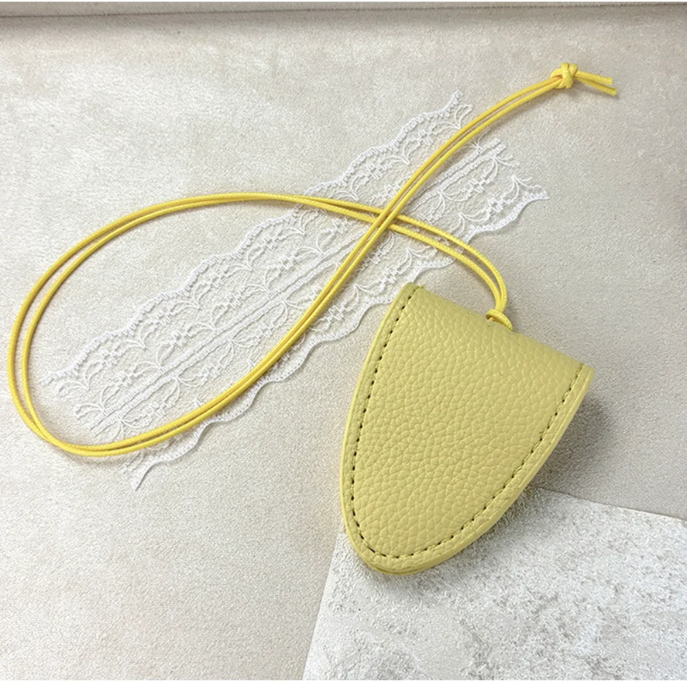 Hanging Neck Sunglasses Eyeglasses Storage Bag PU Leather Magnetic Glasses Clip Cover Anti-lost Key Case Holder Pendant 2025 New