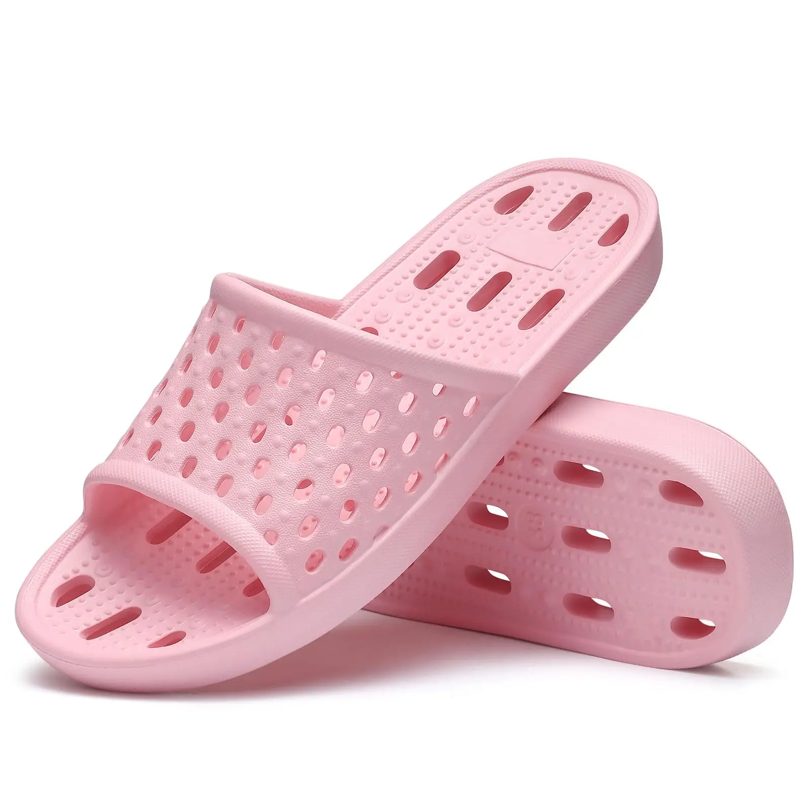 Comwarm Damen-Duschschuhe, rutschfest, schnell trocknend, Duschpantoffeln, leichte Pool-Sandalen mit Abflusslöchern für Strand, Badezimmer, Fitnessstudio – Detail 21