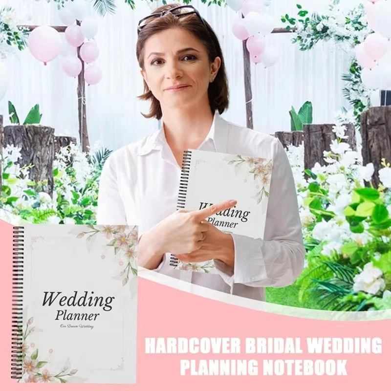 Bridal Wedding Planner Hardcover Engagement Notebook For Newly Engaged Couples Brides