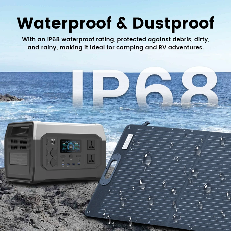 1024Wh LifePo4 Batteries 1800W Portable Power Station With 200W Solar Panel Solar Power Set Large Capacity Battery For Camping 2
