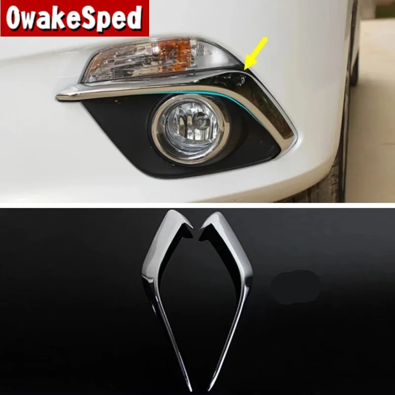 

Противотумансветильник фара для переднего бампера Mazda 3 Axela 2014-2016, декоративная рамка для век бровей, внешняя искусственная подсветильник ка, отделка, автомобильные аксессуары