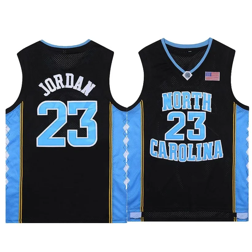 Men's Basketball Jersey North Carolina University Version Size 15-23 Breathable Mesh Fabric