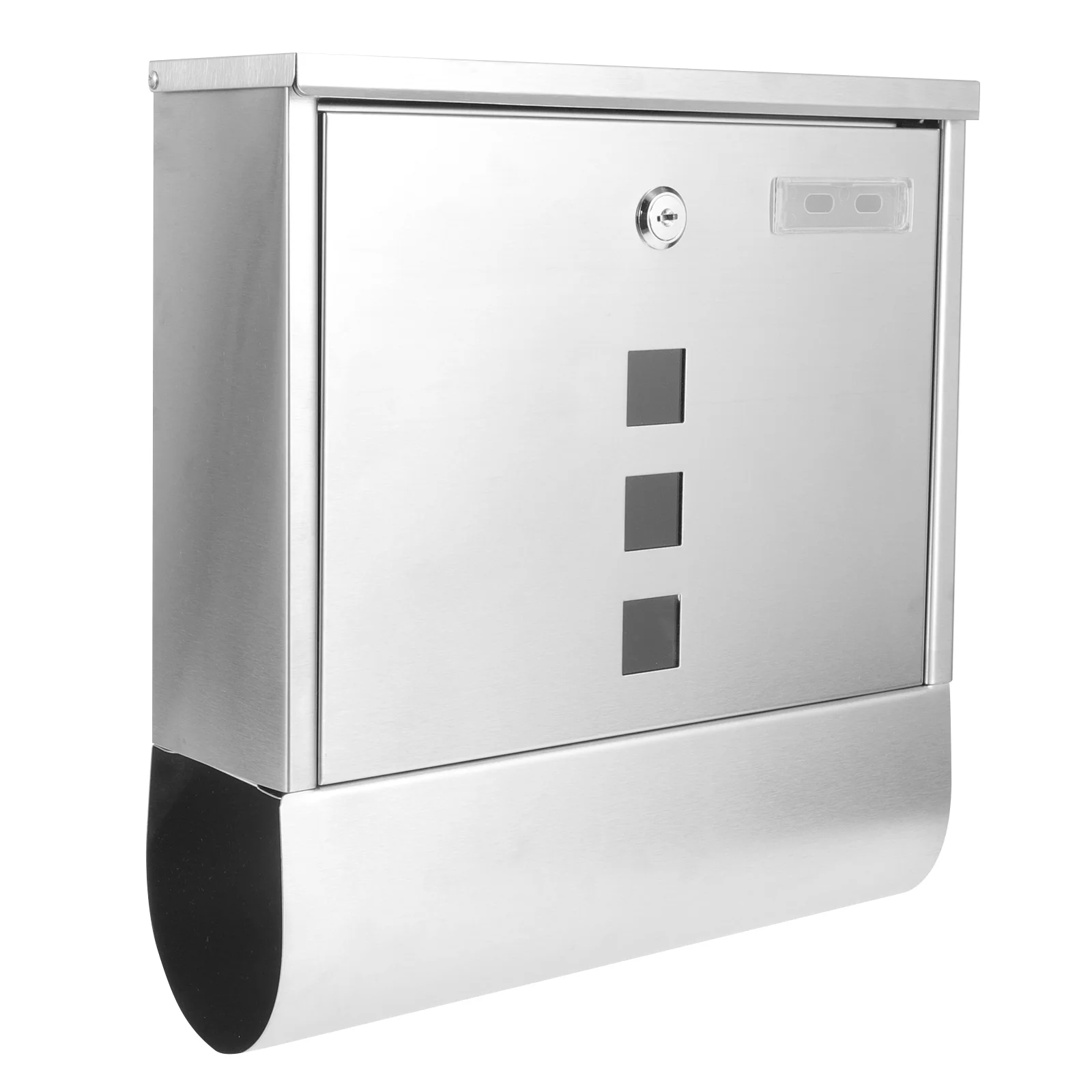 Stainless Steel Mailbox Wall Mounted Old Fashioned Household Boxes for Decorative Office