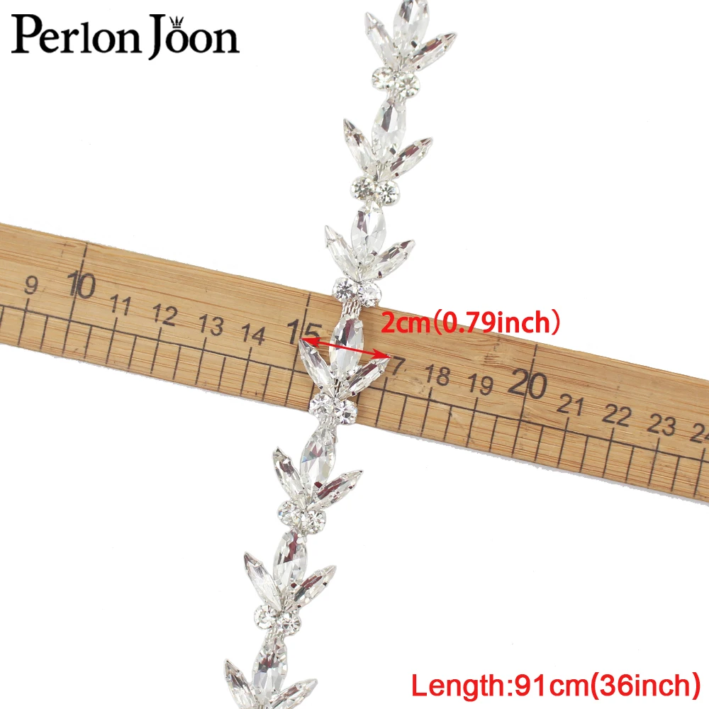 Silberweiße Kristalls chweiß kette DIY Dekoration für High-End-Hochzeits kleid Accessoires Pfeil form Strass Trim Kette ml211 – Detail 8