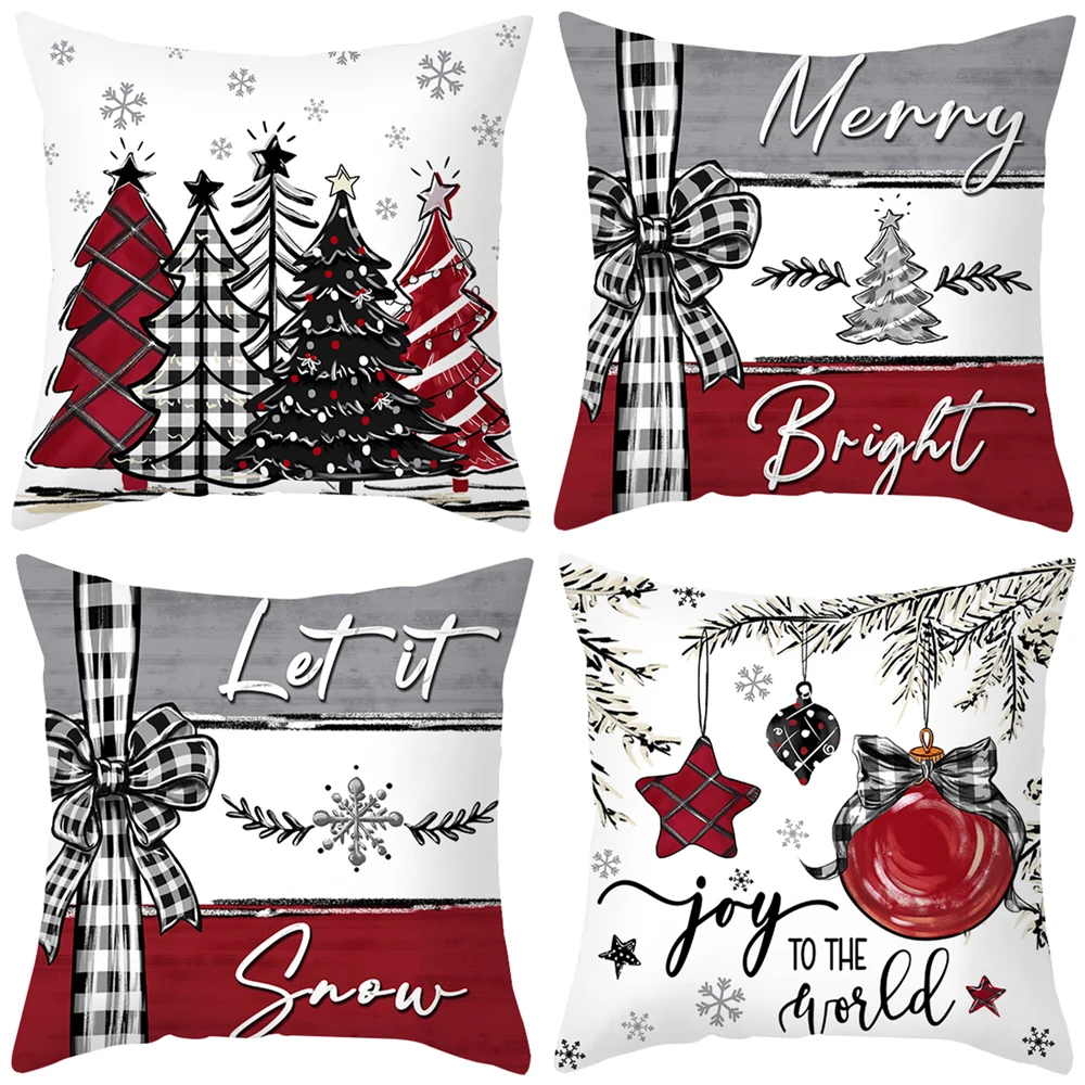 45cm Christmas decorations merry Christmas cushion cover pillowcase home ornament new year decor 2025 Noel