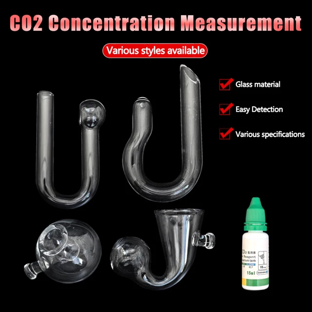Diffuse Glass CO2 Drop Checker Aquarium Hang on CO2 Monitor Sensor Detector indicator For Fish Tank Aquatic Planted Tank Test PH Diffuse Glass CO2 Drop Checker Aquarium Hang on CO2 Monitor Sensor Detector indicator For Fish Tank Aquatic Planted Tank Test PH