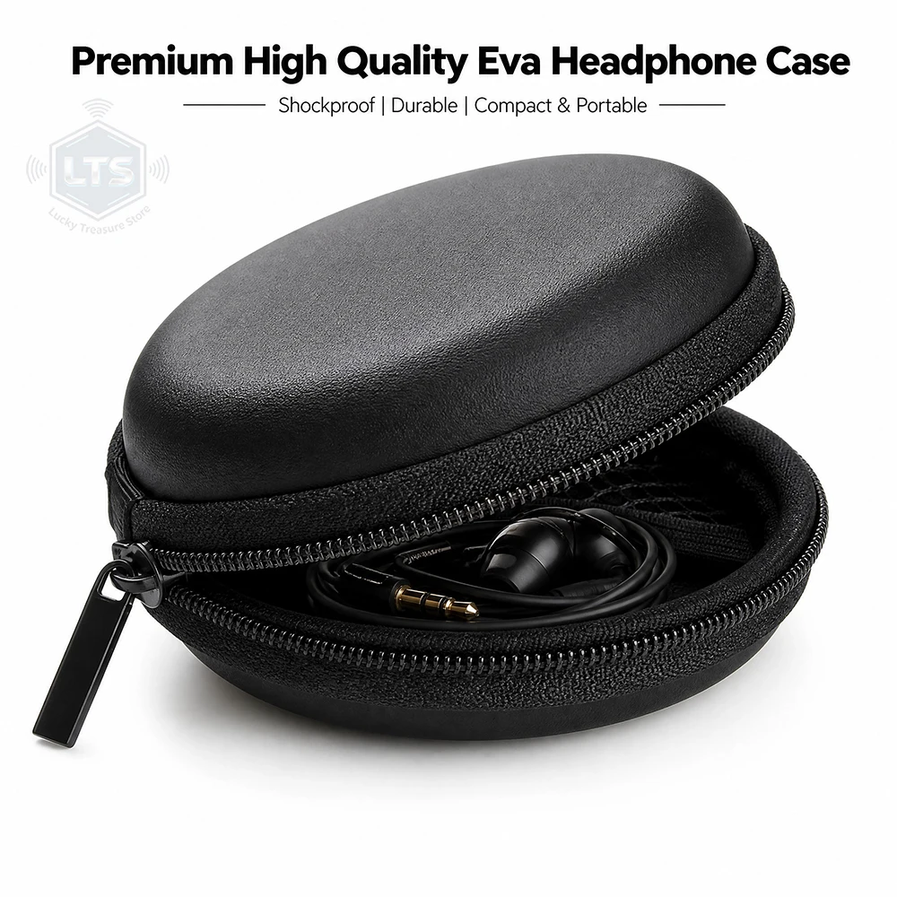 Compact Hard Shell Earphone and Accessory Storage Case