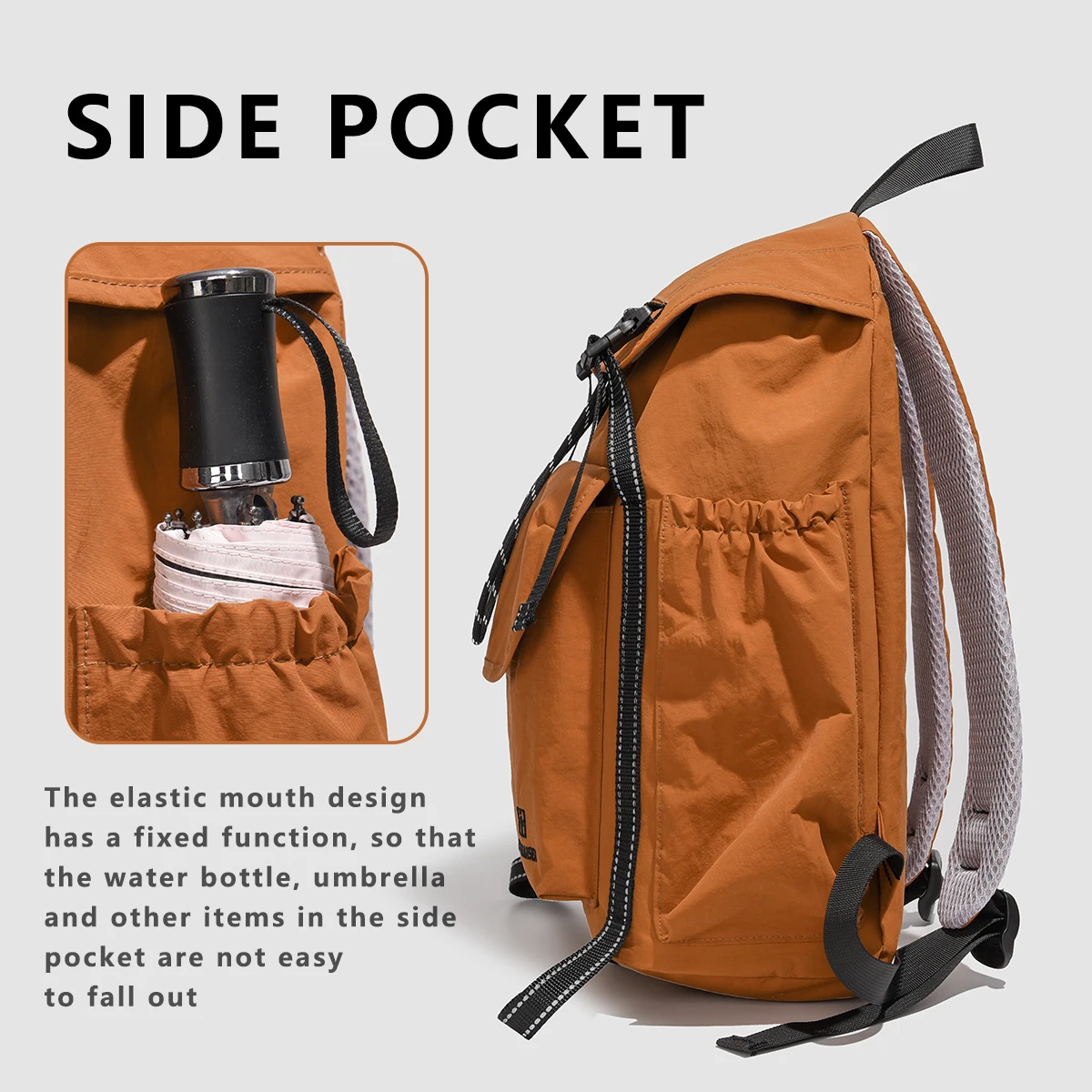 Designed Backpack, Large Capacity Drawstring, Washed Cloth, Multi-Functional Outing, Lightweight Work Clothing, High School Stud