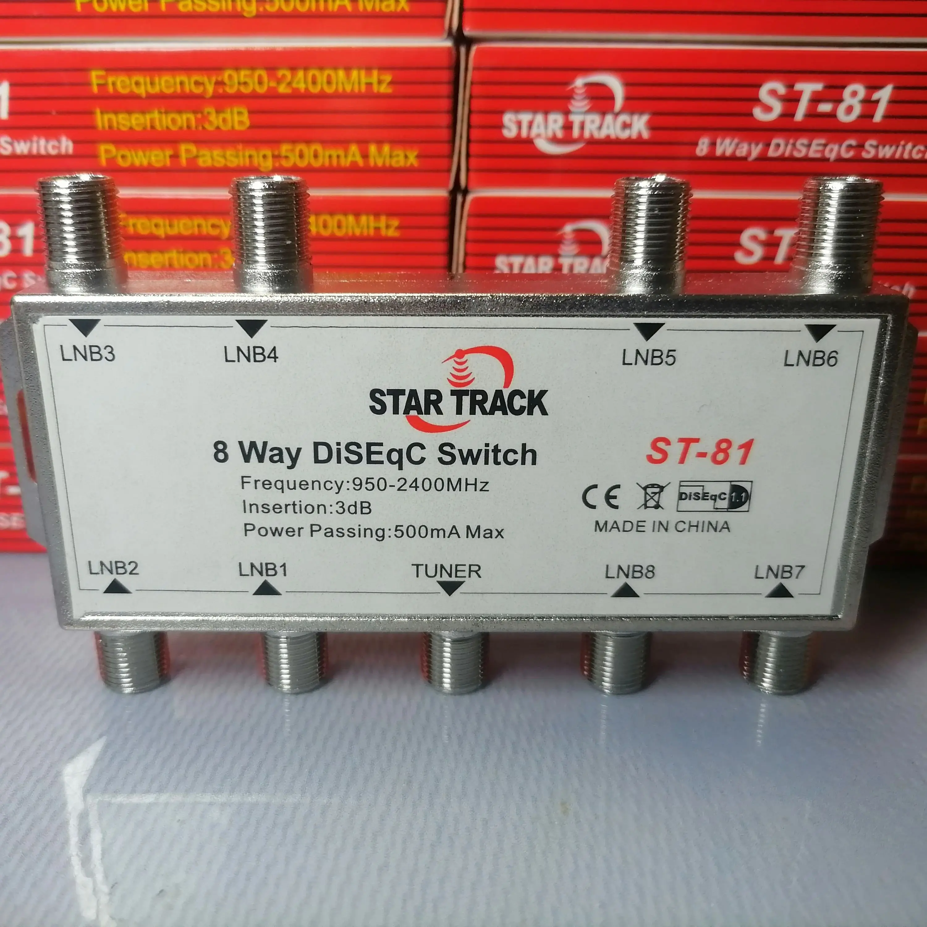 Digital DiSEqC Switch 8X1 Waterproof Satellites FTA TV LNB Switch For Satellite Receiver ST-81