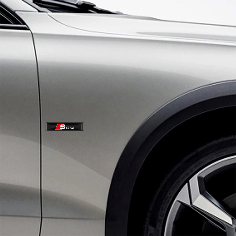 3D Epoxy car interior exterior decoration sticker for Audi Sline A1 A2 A3 A4 A5 A6 A7 A8 Q1 Q2 Q3 Q4 Q5 Q6 Q7 Q8 TT RS3 S5 S4 S6